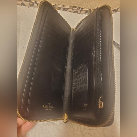 🌷‼️Final Clearance‼️ KATE SPADE Large Wallet Double Zip Wrist Strap Leather - Picture 9 of 12